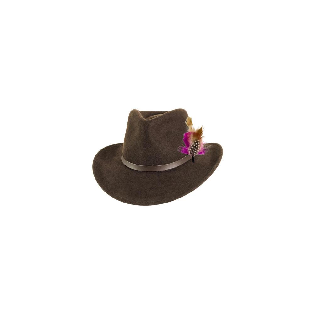 NEW AMERICAN HAT MAKERS women's pathfinder wool felt hat in chocolate pink